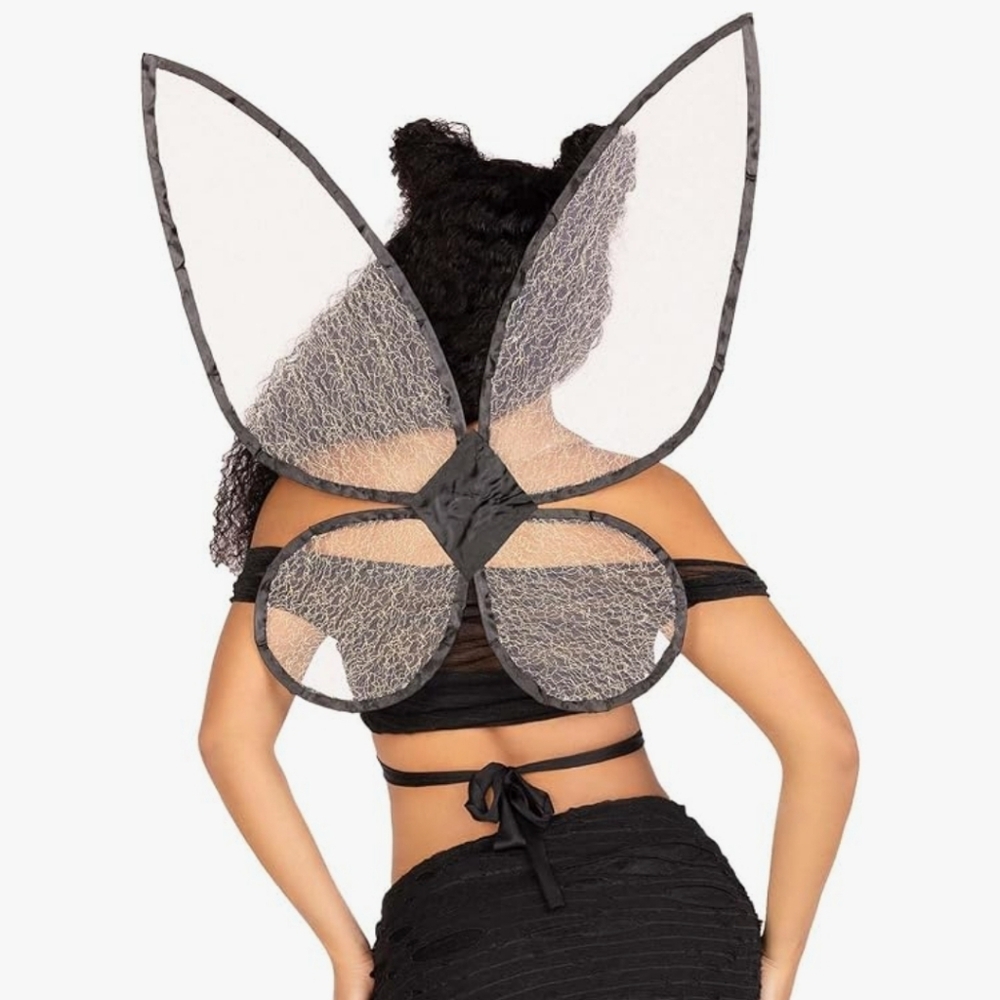 Leg Avenue Sexy Womens 4 PC Dark Fairy Costume with Fairy Wings New Sz Small!